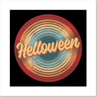 Helloween Vintage Circle Posters and Art